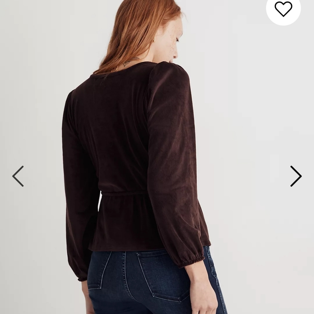 Madewell wrap top (warm sandstone aka pink) - Picture 3 of 3